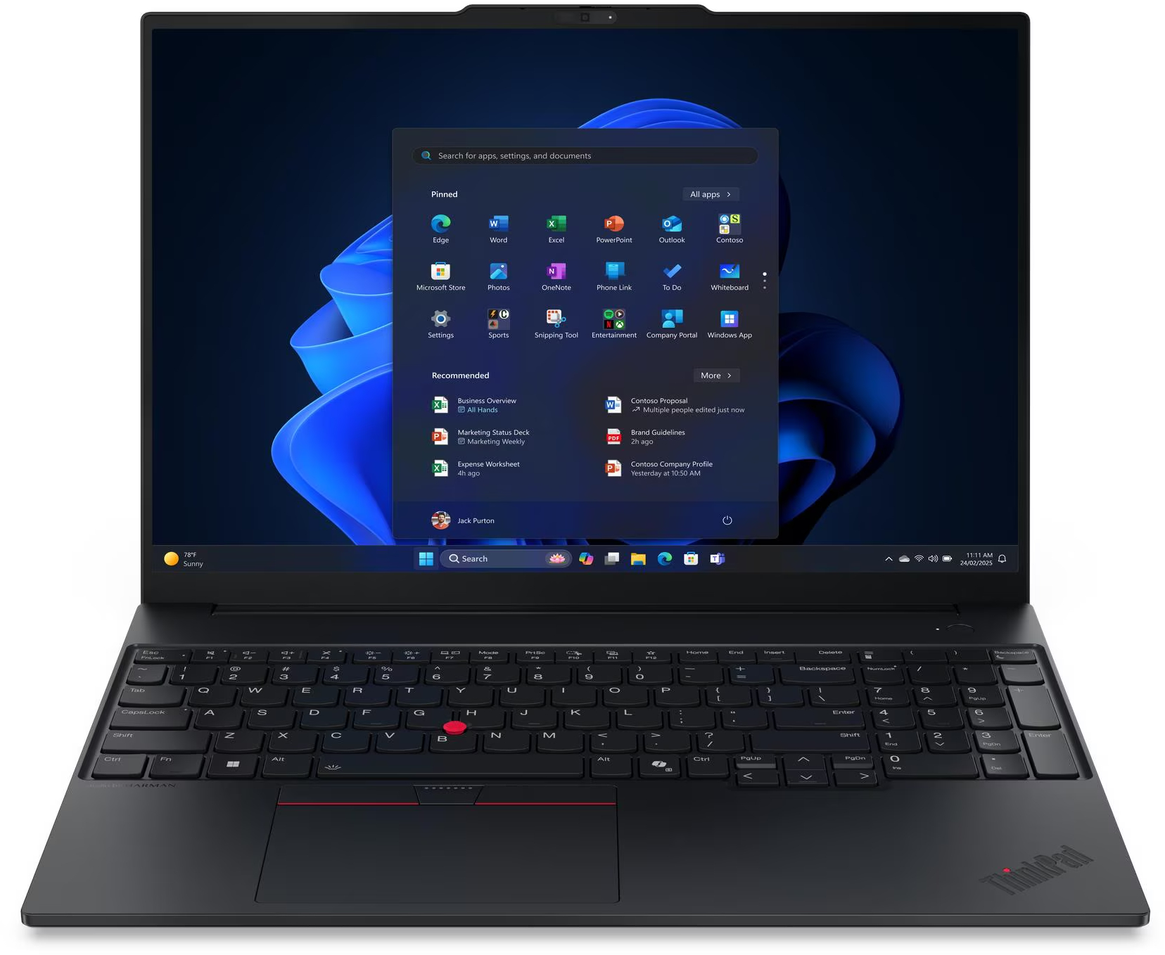 Ноутбук Lenovo ThinkPad E16 Gen 3 (21TGS08K00) Eclipse Black - Фото 1