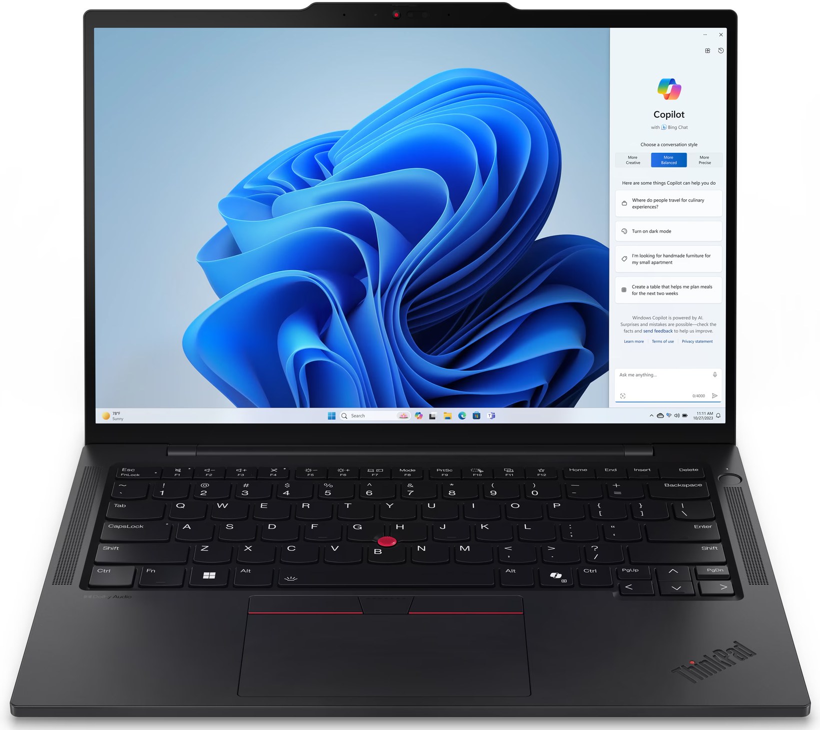 Ноутбук Lenovo ThinkPad T14s G5 (21LTS0SF00) Black - Фото 1