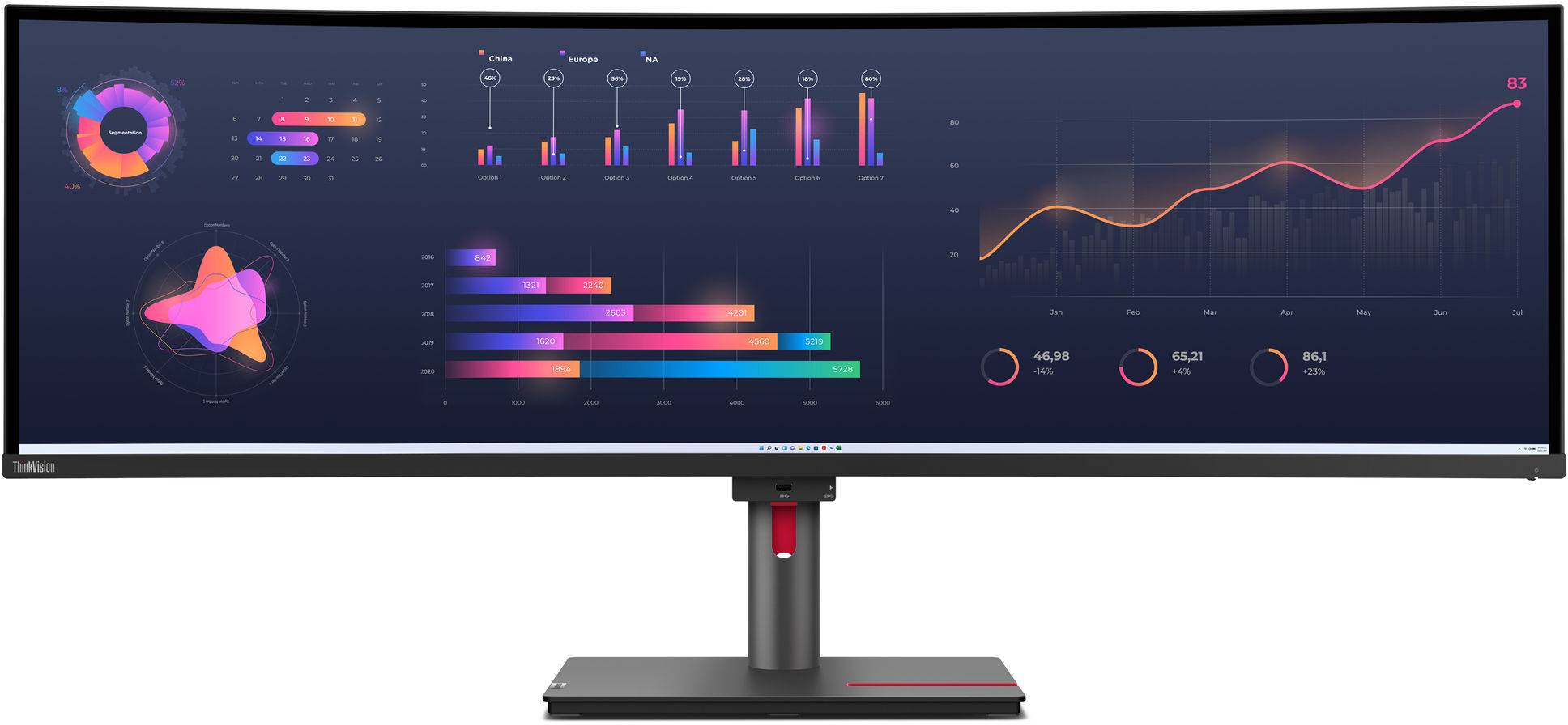 Монитор Lenovo ThinkVision P49w-30 (63DBZAT1EU) - Фото 1