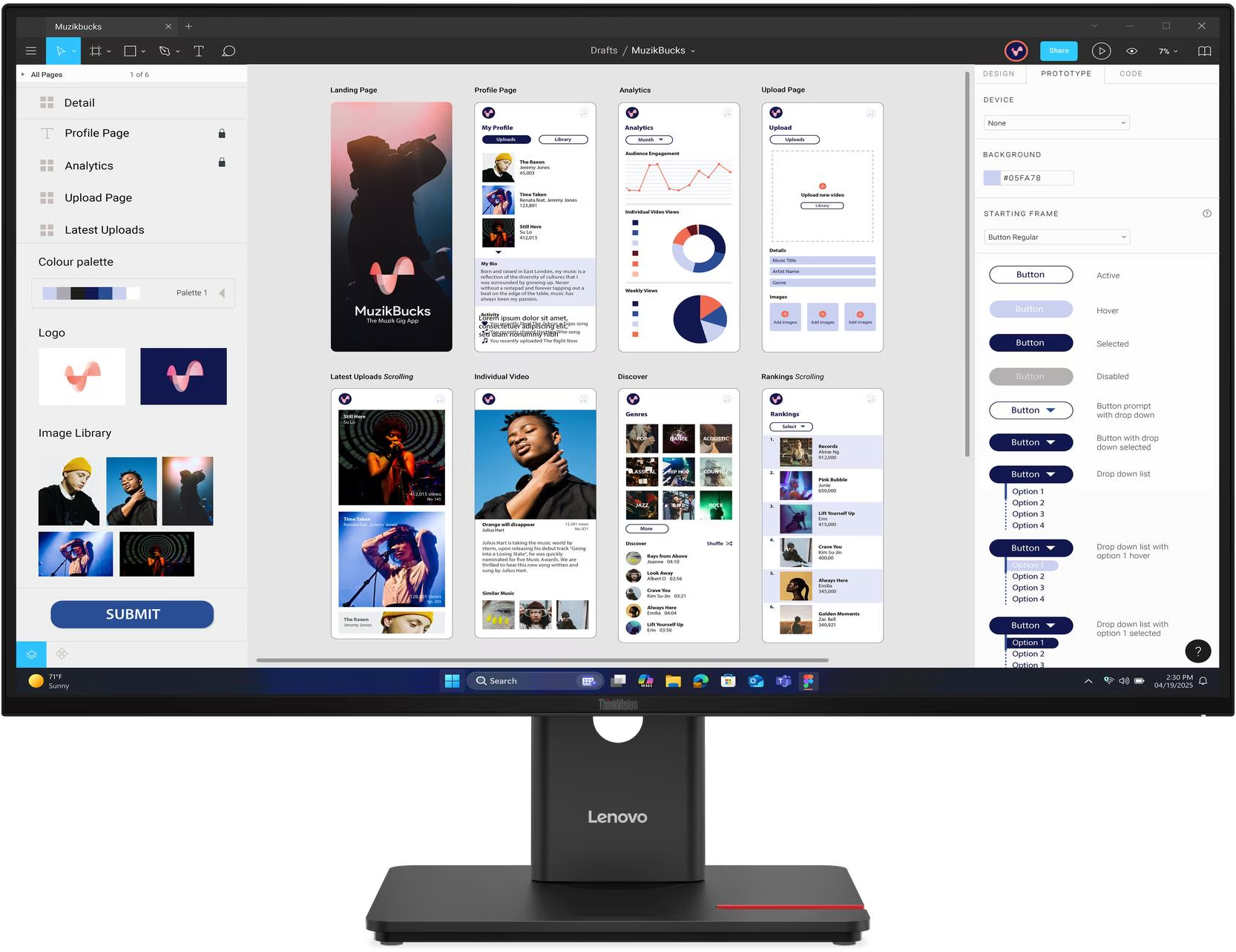 Монитор Lenovo T32UD-40 (64B0GAT1UA) - Фото 1