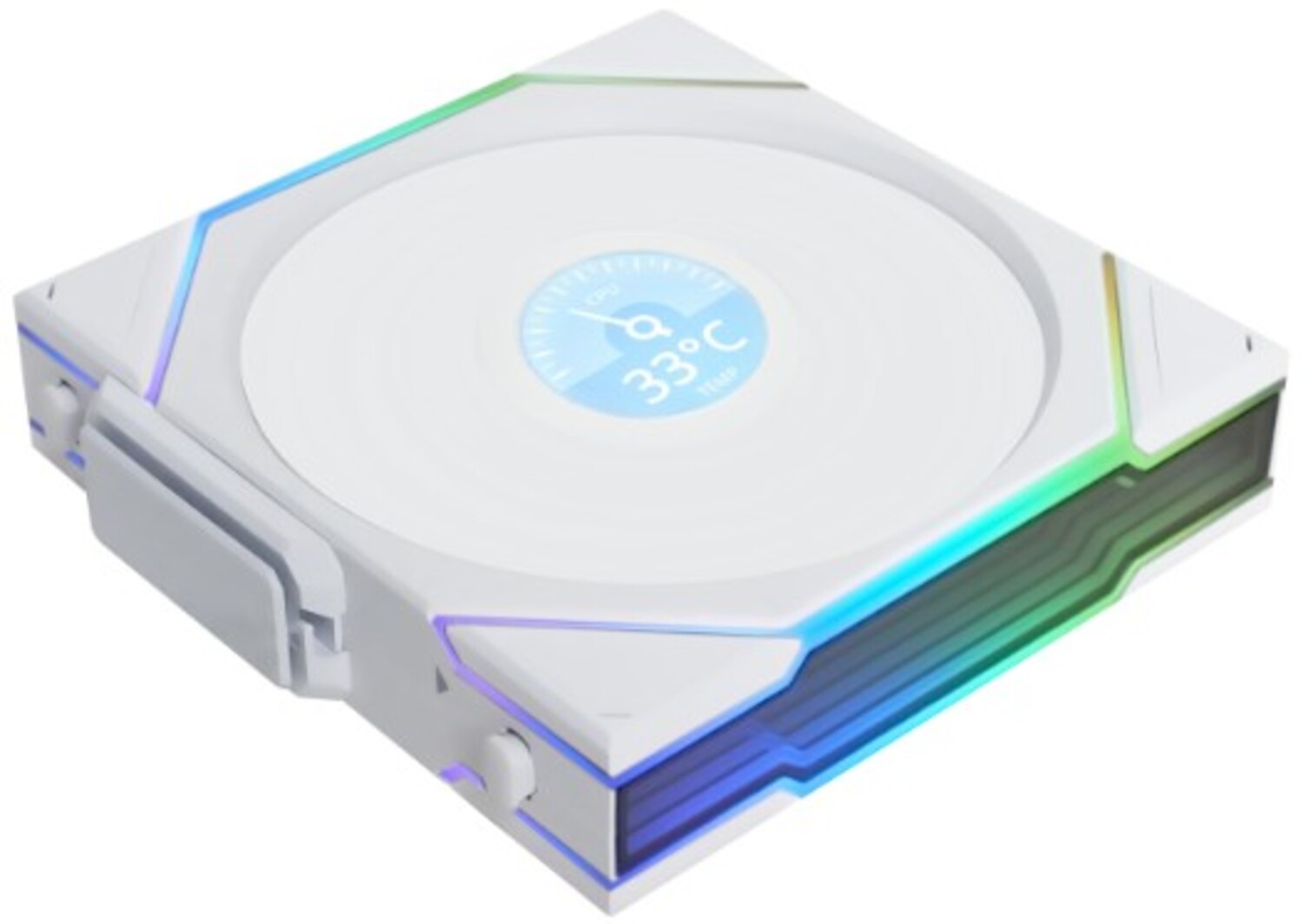 Корпусний вентилятор Lian Li UNI Fan TL WIRELESS LCD 120-1 REVERSE White (G99.12RTLLCD1W1W.00) - Фото 1