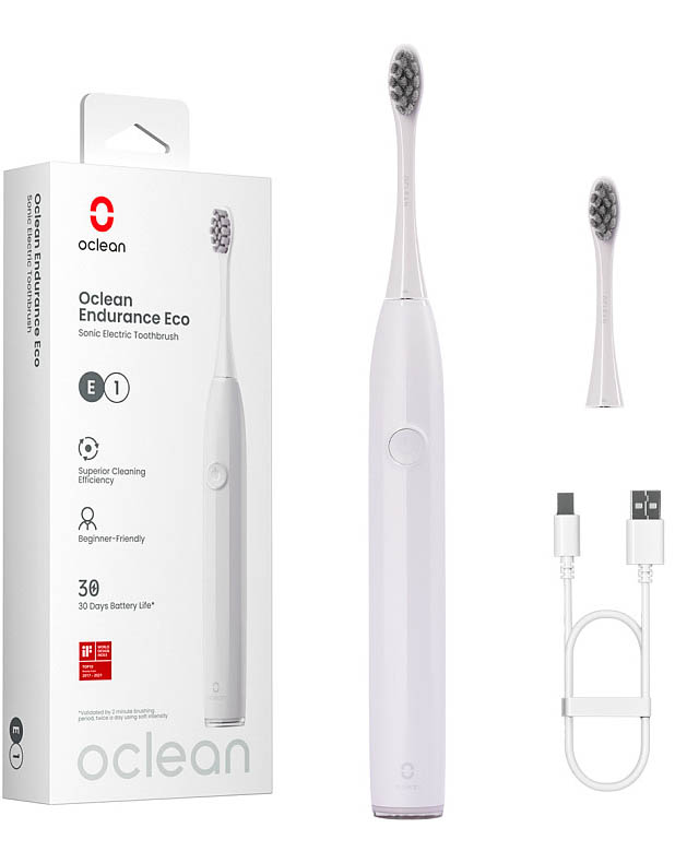 Зубная щетка электрическая Oclean Endurance Eco Electric Toothbrush White (6970810553338) - Фото 1