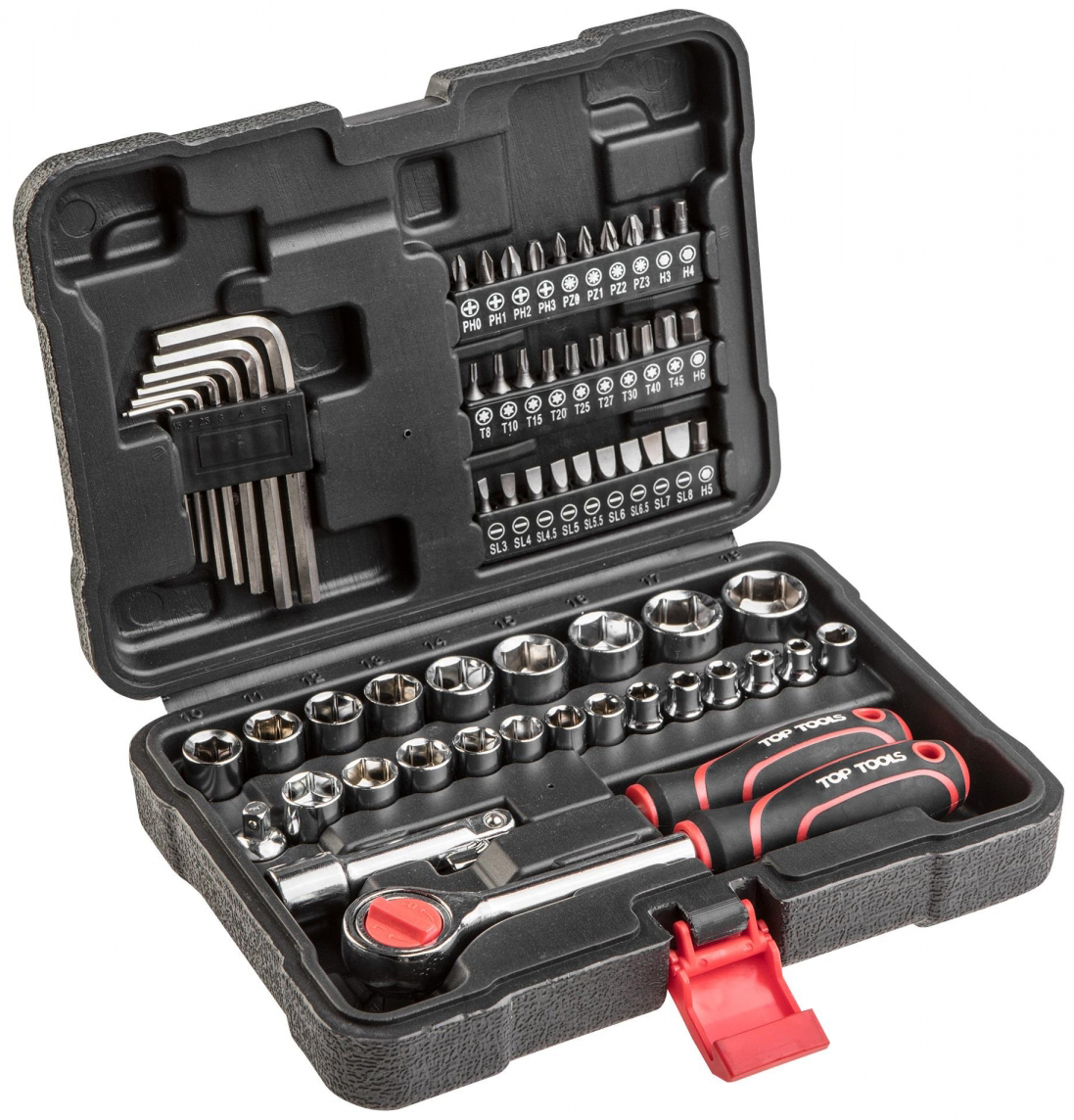 Набор торцевых ключей Top Tools 38D515 63 шт. - Фото 1