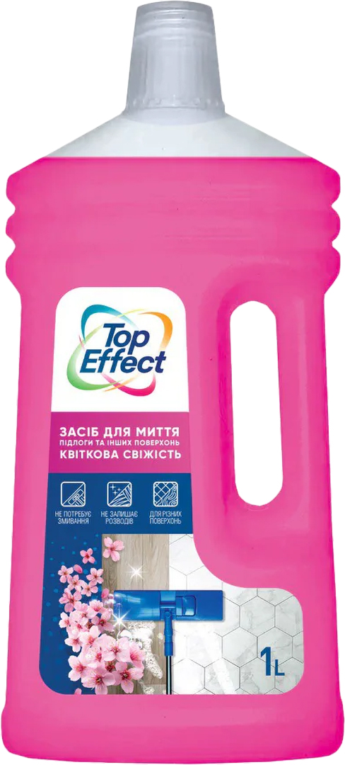 Купить Чистящее средство универсальное TopEffect Цветочная свежесть 1 л (4820255112527) - Фото 1 Чистящее средство универсальное TopEffect Цветочная свежесть 1 л (4820255112527) - Фото 1