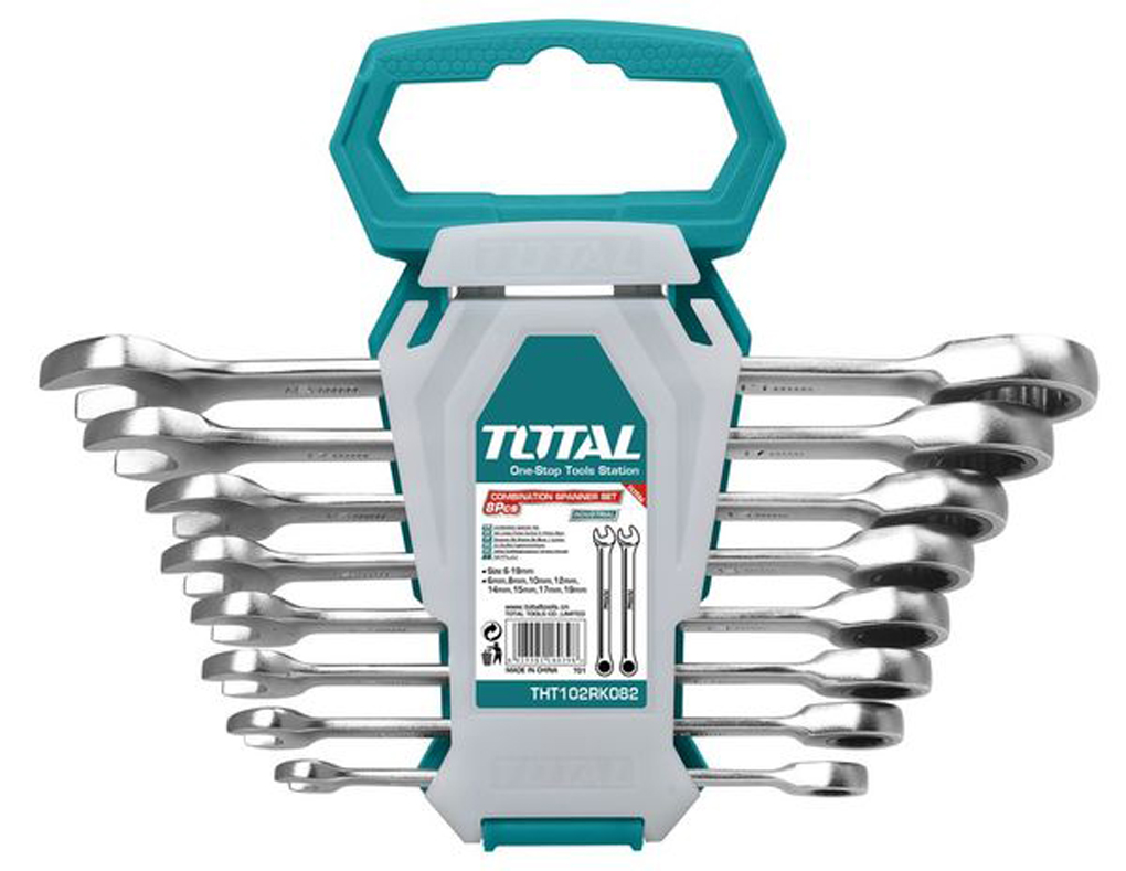 Набор комбинированных ключей Total THT102RK086 8 шт. - Фото 1