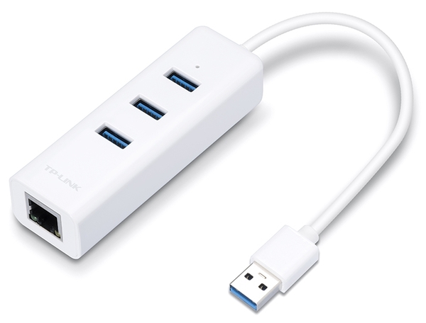 Хаб USB TP-Link USB 3.0 Hub +Gigabit Ethernet Adapter (UE330) - Фото 1