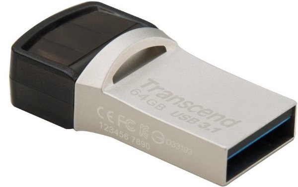 Флеш USB Transcend JetFlash 890 64GB Silver (TS64GJF890S) - Фото 1