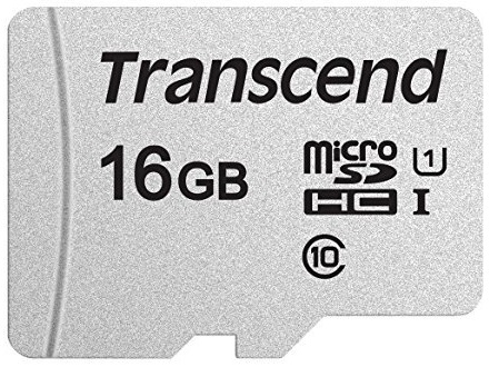 Карта памяти Transcend microSDHC 300S 16GB UHS-I U1 (TS16GUSD300S) - Фото 1