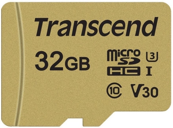 Карта пам'яті Transcend microSDHC 500S 32GB UHS-I U3 + adapter (TS32GUSD500S) - Фото 1