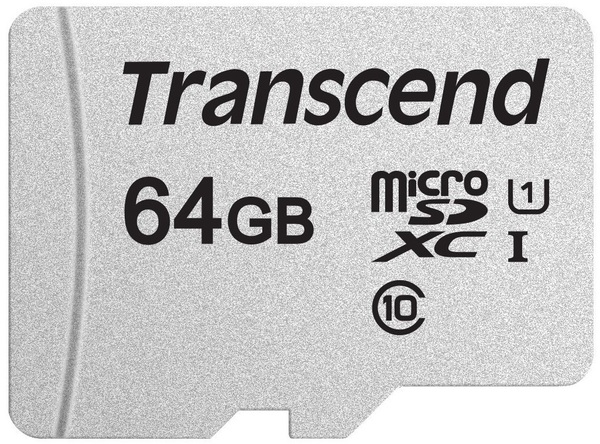 Карта памяти Transcend microSDXC 300S 64GB UHS-I U1 (TS64GUSD300S) - Фото 1