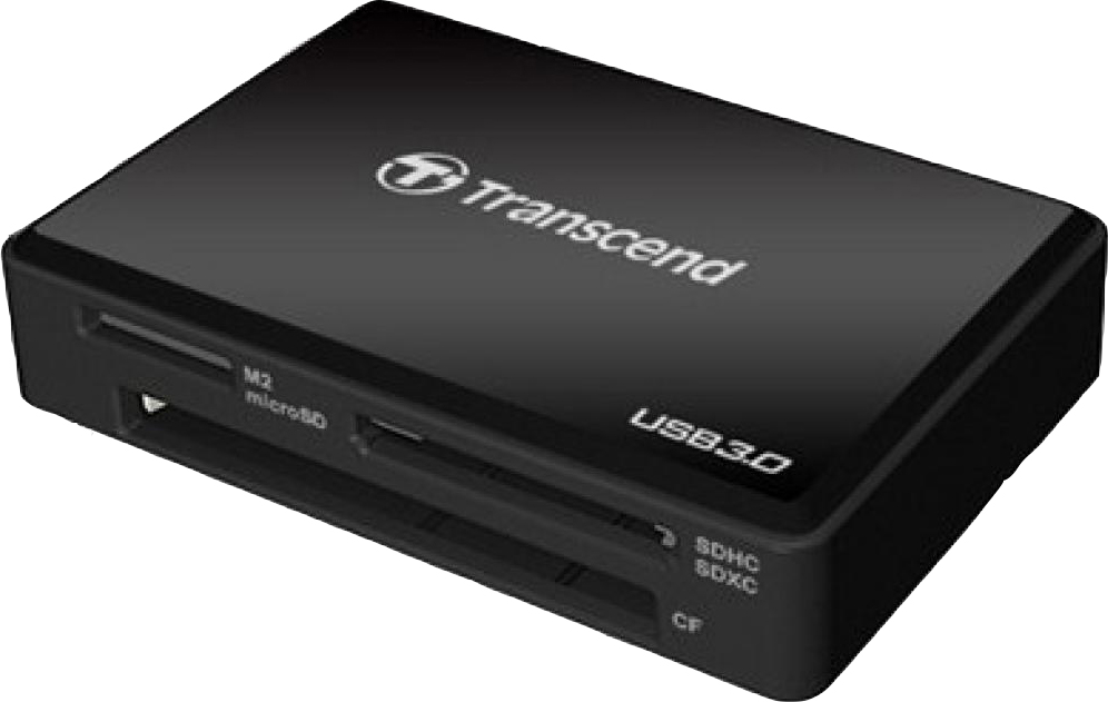 Кардридер Transcend USB 3.1 Black (TS-RDF8K2) - Фото 1