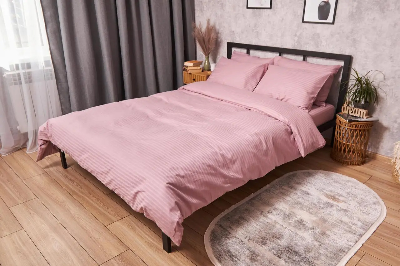 Комплект постільної білизни Moon&Star Satin Stripe Stripe Candy 200х220  (MS-820003546) - Фото 1