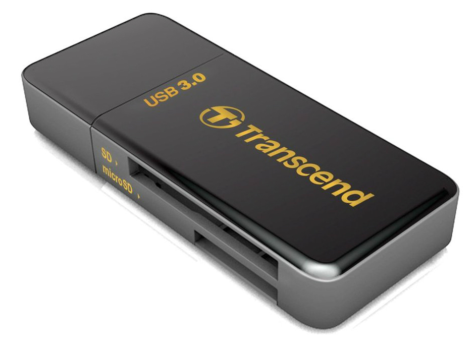 Кардридер Transcend USB 3.0, черный (TS-RDF5K) - Фото 1