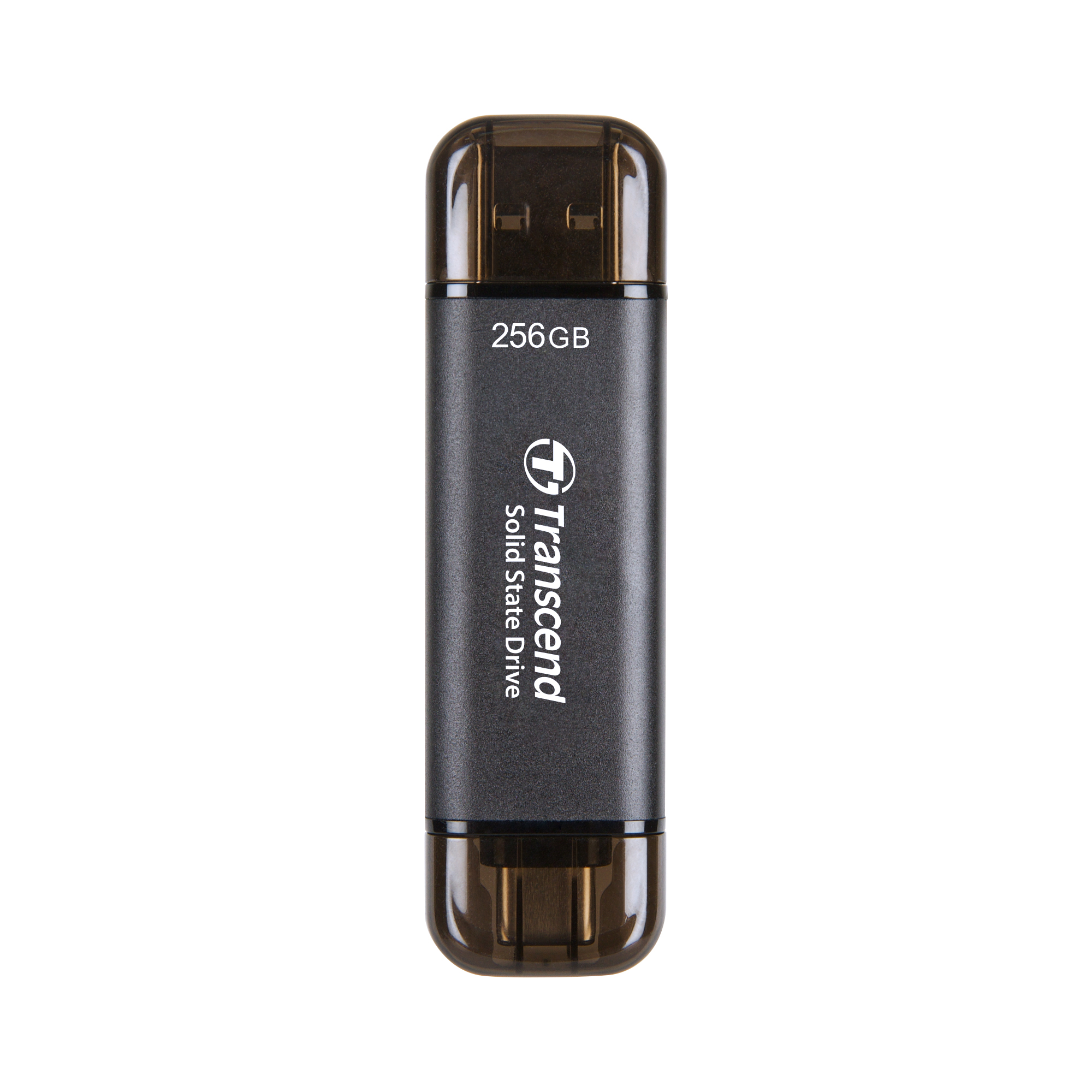 SSD-накопичувач зовнішній Transcend ESD310C 256GB USB Type-A/USB Type-C 3D NAND Gray (TS256GESD310C) External - Фото 1