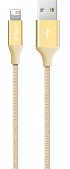 Кабель синхронизации данных Ttec USB - Lightning, AlumiCable 1.2m Gold (2DK16A) - Фото 1