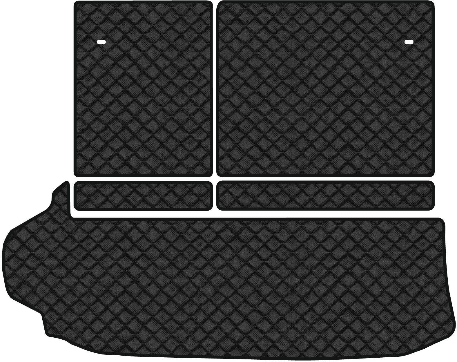 Килимок з екошкіри в багажник авто EVAtech ECO для Highlander (XU70) Hybrid Toyota 2019 4 покоління SUV USA TY12000BE5BBB - Фото 1