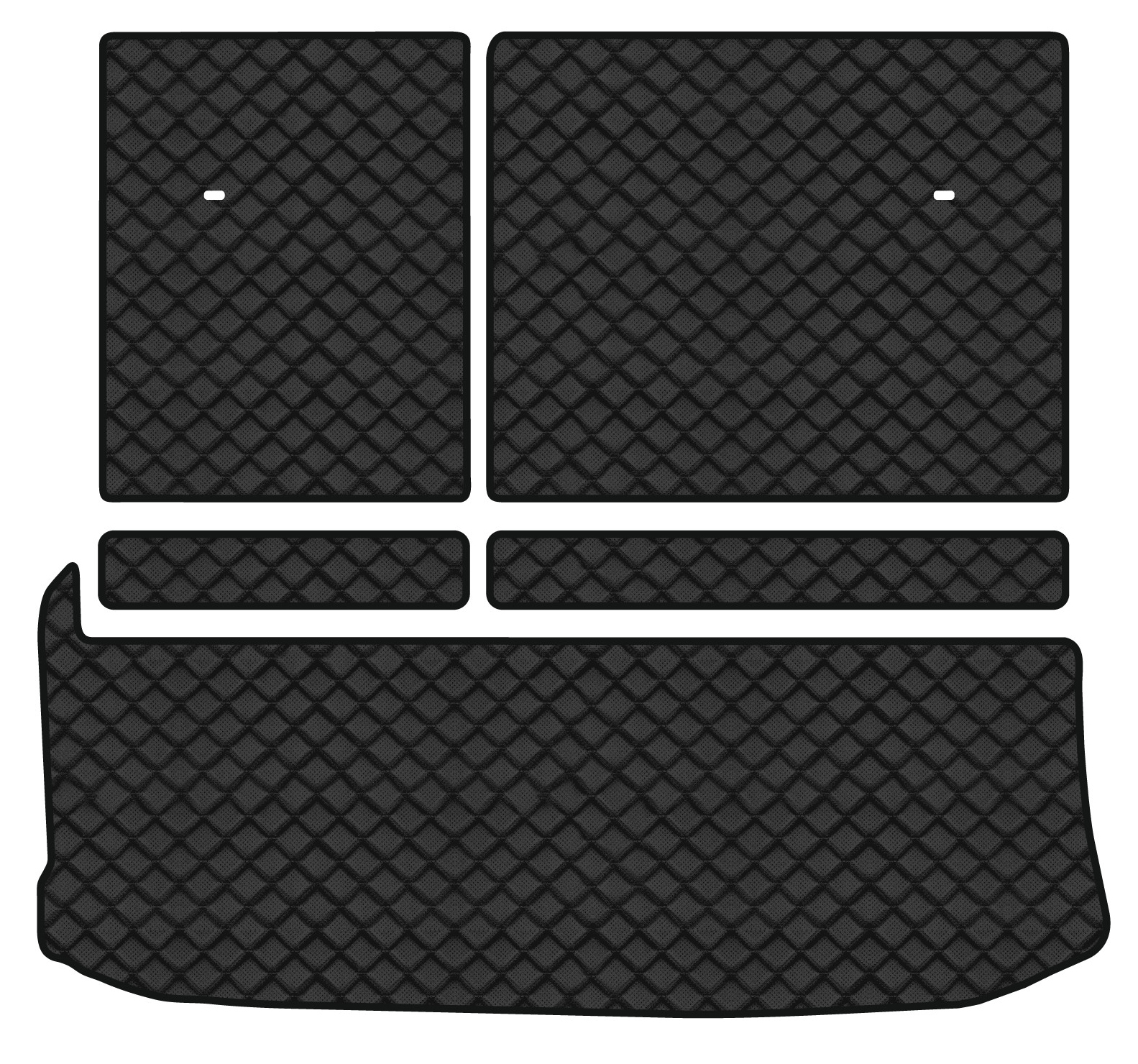 Килимок з екошкіри в багажник авто EVAtech ECO для Highlander (XU70) Hybrid Toyota 2019 4 покоління SUV USA TY12000BG5BBB - Фото 1