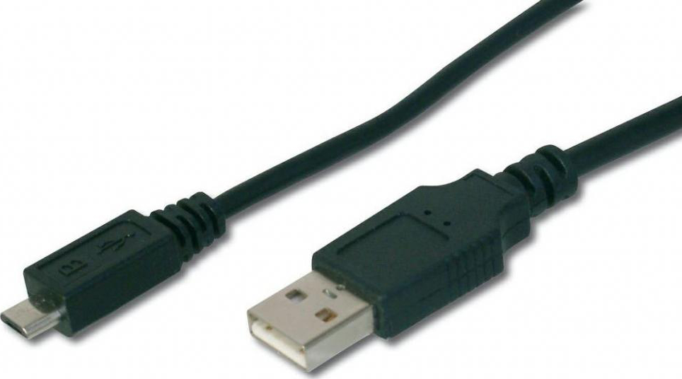 Кабель синхронизации данных Digitus USB 2.0 AM to Micro 5P 1.8 m (AK-300127-018-S) - Фото 1
