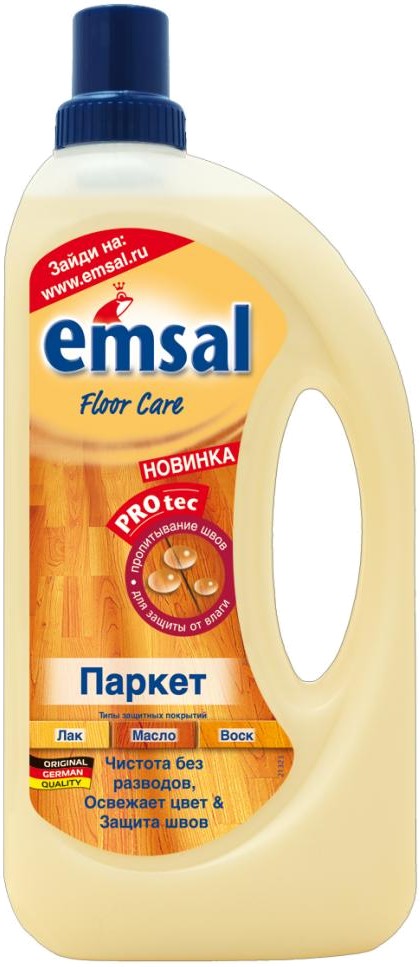 Засіб по догляду за підлоговими покриттями EMSAL Паркет 1 л - Фото 1
