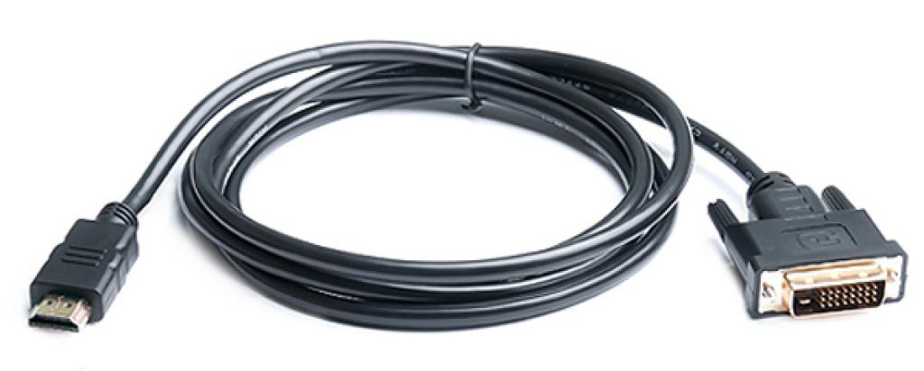 Кабель HDMI - DVI REAL-EL HDMI-DVI M-M 1.8m Black - Фото 1