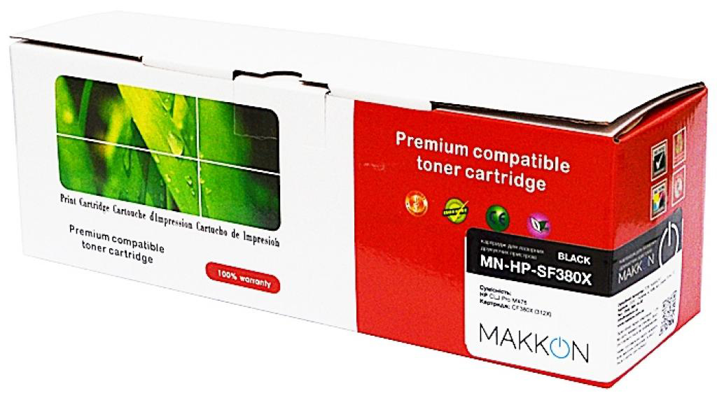Картридж для лазерных принтеров/МФУ Makkon HP CLJP CF380X (312X) 4.4k black (MN-HP-SF380X) - Фото 1