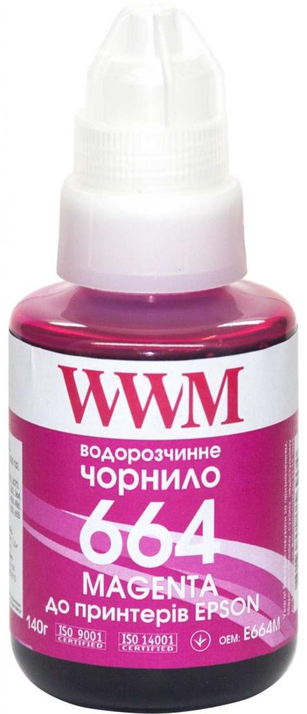 Чернила WWM Epson L110/L210/L300 140г Magenta (E664M) - Фото 1