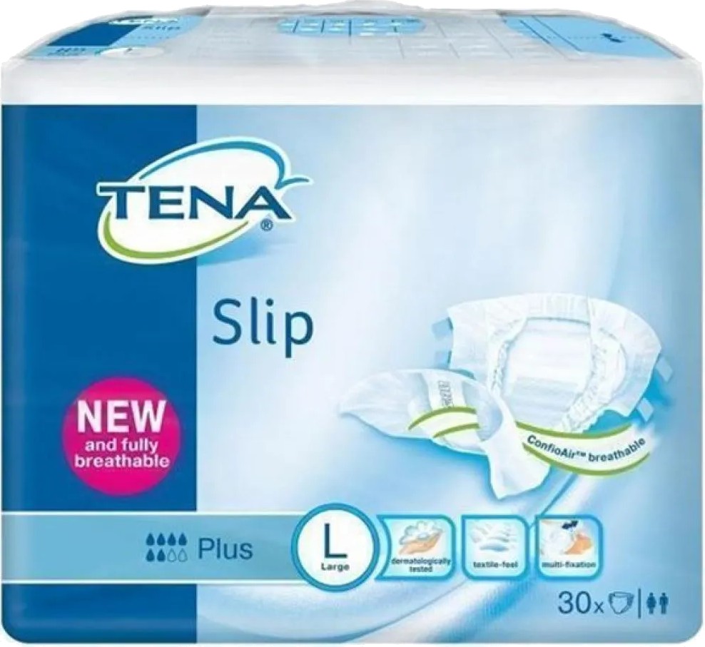 Одноразовые подгузники Tena Slip Plus Large 30 (7322541118420) - Фото 1