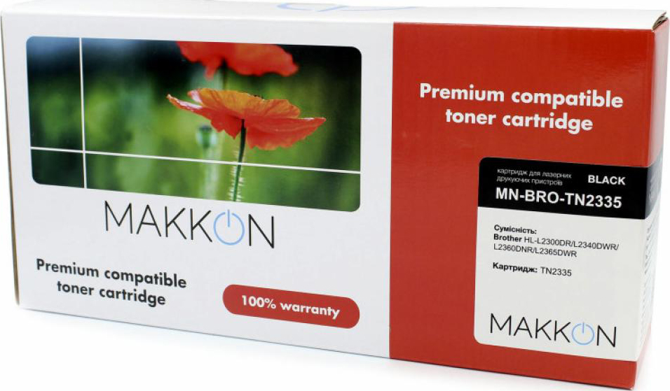 Картридж для лазерных принтеров/МФУ Makkon Brother DCP-L2500/HL-L2300 Black (TN-2335) (MN-BRO-TN2335) - Фото 1