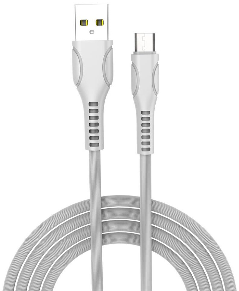 Кабель Colorway USB 2.0 AM to Micro 5P 1.0m Line-Drawing White (CW-CBUM028-WH) - Фото 1