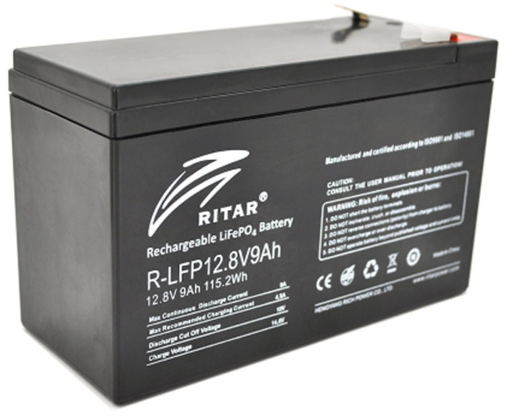 Аккумулятор для ИБП Ritar LiFePo4 R-LFP 12.8V 9Ah - Фото 1