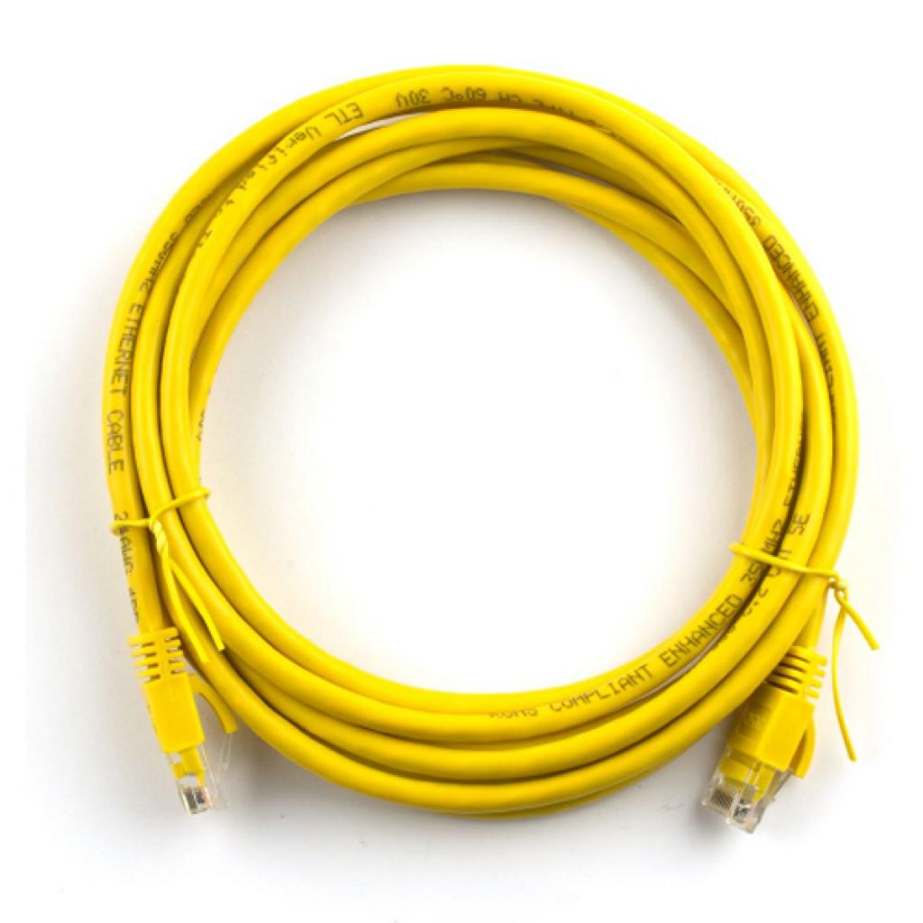 Кабель патч-корд Ritar RJ-45 Cat.5e CU 15 m Yellow (PCR-CU/15Yw/04295) - Фото 1