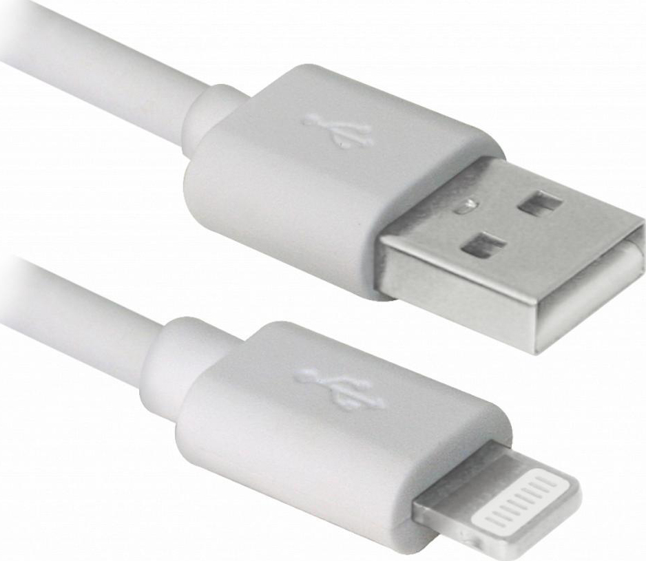 Кабель синхронізації даних REAL-EL USB 2.0 AM to Lightning MFI TPE 1 m White (EL123500055) - Фото 1