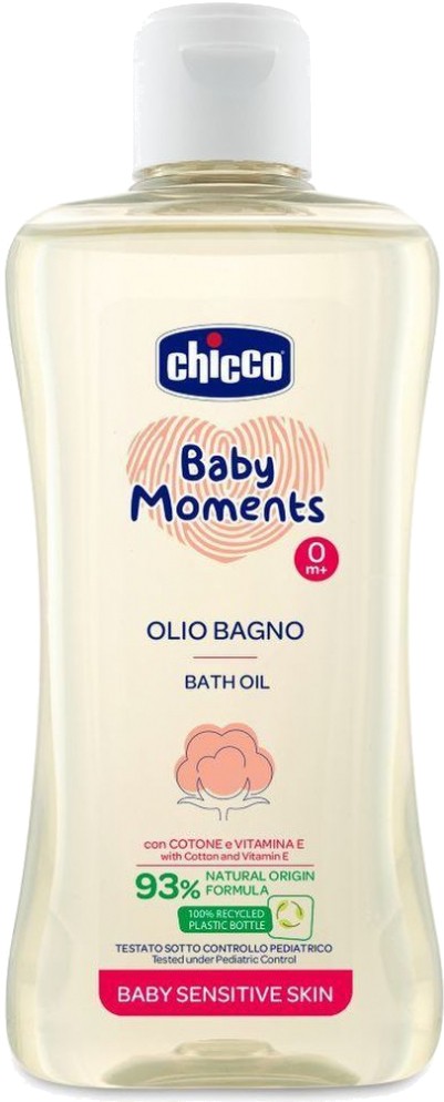 Масло детское для купания Chicco Baby Moments для чувствительной кожи 200 мл (10240.00) - Фото 1