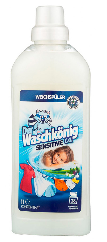 Ополіскувач для білизни Waschkonig Sensitive 1000 мл (4260353550409) - Фото 1