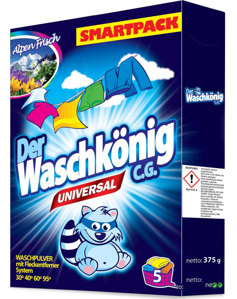 Стиральный порошок Waschkonig Universal 375 г (4260353550171) - Фото 1