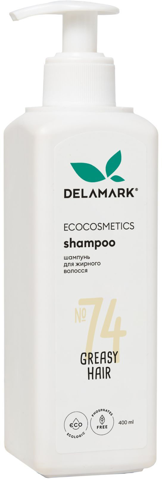 Шампунь женский DeLaMark для жирных волос 0.4 л (4820152331205) - Фото 1