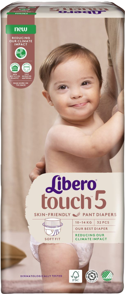 Одноразовые подгузники-трусики Libero Touch Pants 5 32 шт. (7322541739571) - Фото 1