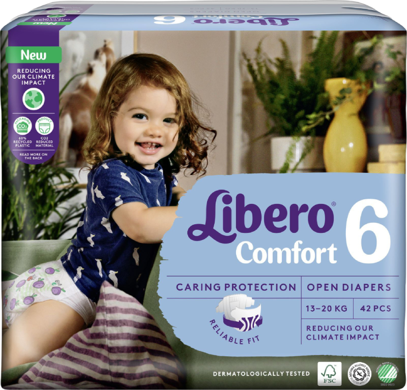 Одноразовые подгузники Libero Comfort 6 42 шт. (7322541757049) - Фото 1