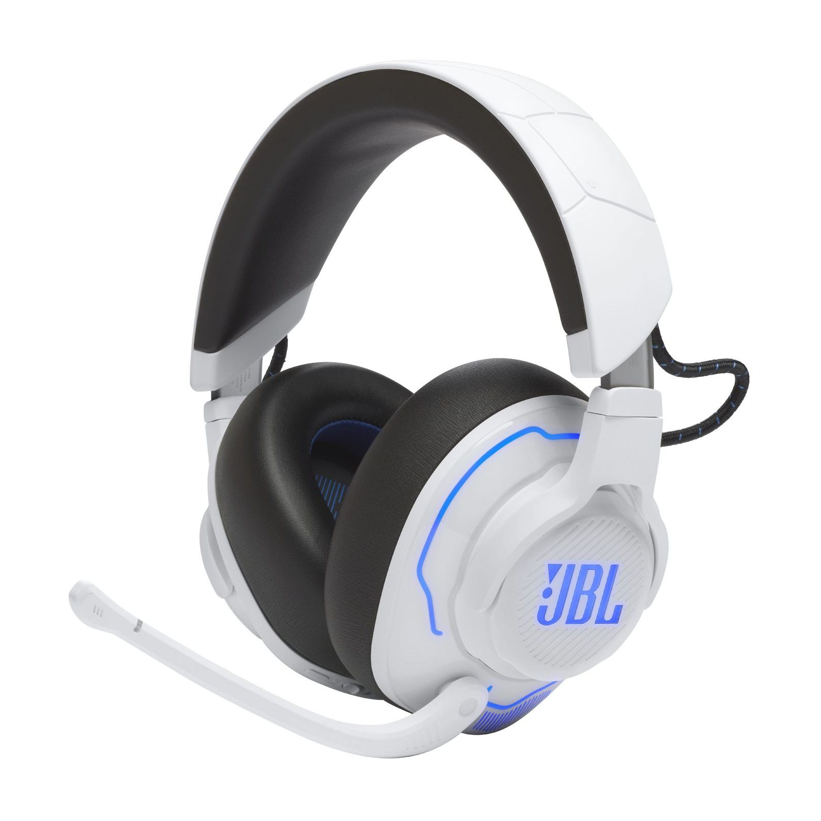 Гарнитура беспроводная игровая JBL Quantum 910P Console Wireless White/Blue (JBLQ910PWLWHTBLU) - Фото 1