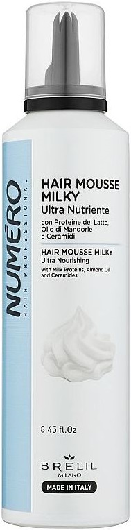 Мусс для укладки волос Numero MILKY ультра питательный 250 мл (8011935088065) - Фото 1