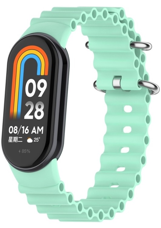 Купити Ремінець для фітнес-браслету BeCover Wave Style for Xiaomi Mi Smart Band 8 / 9 / 10 Light Green (714356) - Фото 1 Ремінець для фітнес-браслету BeCover Wave Style for Xiaomi Mi Smart Band 8 / 9 / 10 Light Green (714356) - Фото 1