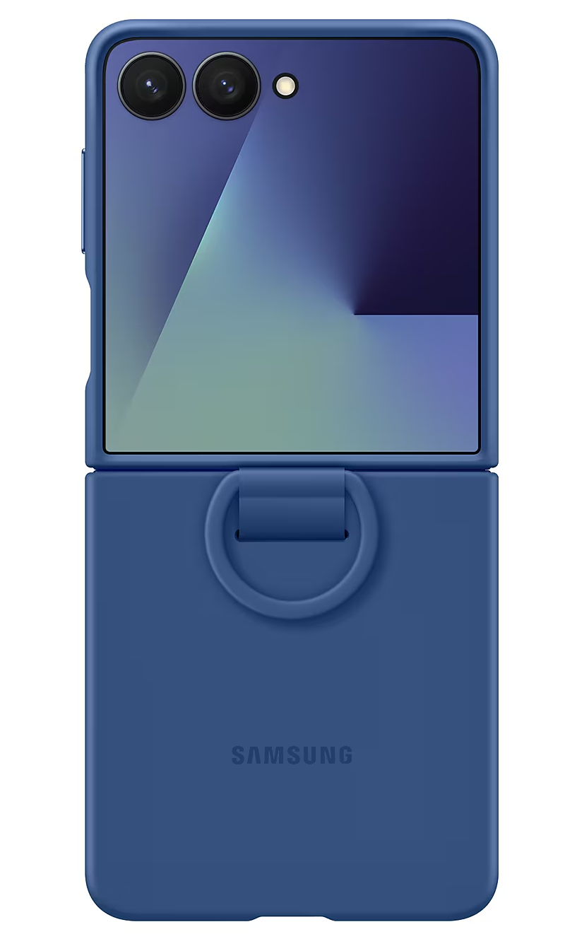 Чохол для смартфону Samsung Ring Case Silicone Flip 7 Blue (EF-PF766TNEGUA) - Фото 1