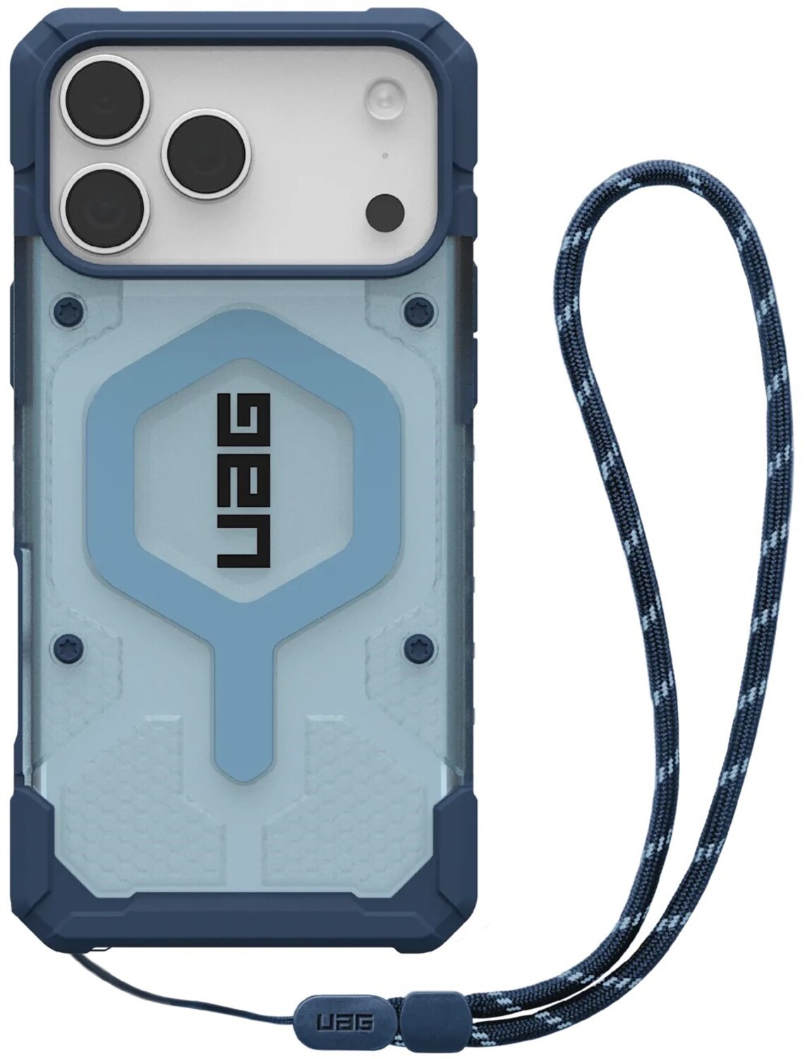 Чохол для смартфону UAG for iPhone 17 Pro Max, Pathfinder Clear MagSafe Bundle, Blues Lanyard + ремінець (1145521BV03) - Фото 1