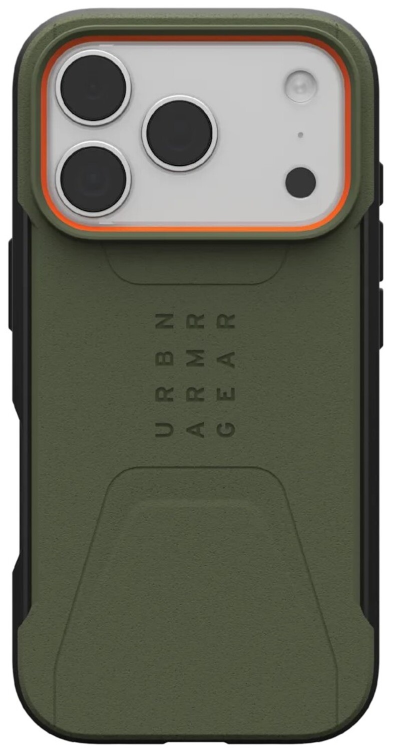 Чохол для смартфону UAG for iPhone 17 Pro, Civilian MagSafe, Olive/Orange (114545117297) - Фото 1