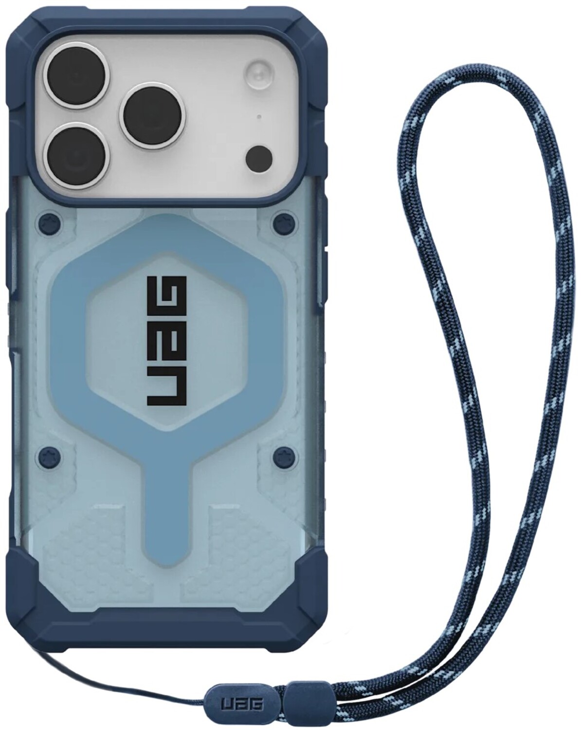 Чохол для смартфону UAG for iPhone 17 Pro, Pathfinder Clear MagSafe Bundle, Blues Lanyard + ремінець (1145511BV03) - Фото 1