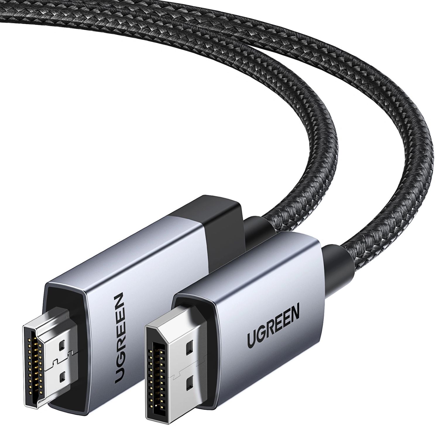 Кабель HDMI UGREEN DP119 DP Male to HDMI 2.0 Male 1m Black (15773) - Фото 1