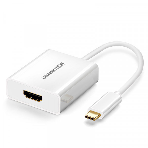 Переходник UGREEN 40273 USB 2.0 Type-C-HDMI V1.4b White (40273) - Фото 1
