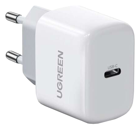 Сетевое зарядное устройство UGREEN CD241 Mini PD 20W Fast Charger White (10220) - Фото 1