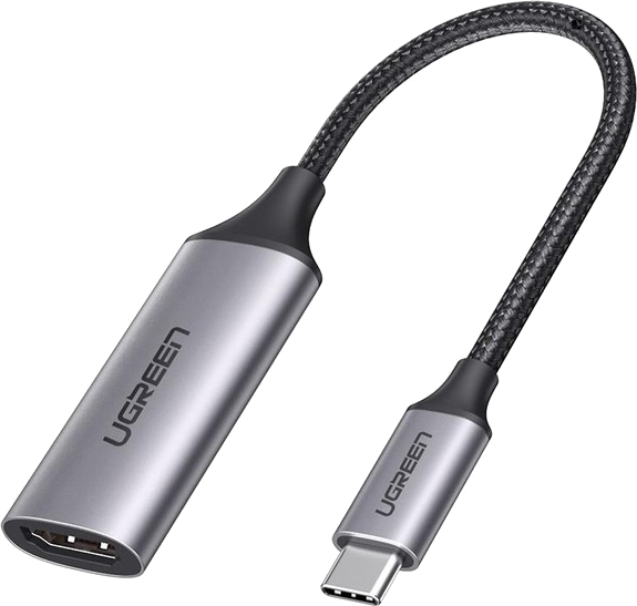 Кабель HDMI UGREEN CM297 Type-C M - HDMI F Adapter 10 cm Gray (UGR-70444) - Фото 1