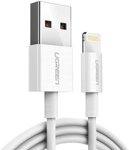 Кабель синхронизации данных UGREEN US155 USB - Lightning Cable 2m White (UGR-20730) - Фото 1